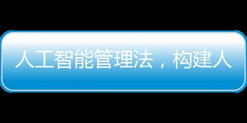 人工智能管理法，構建人工智能發(fā)展的法治框架