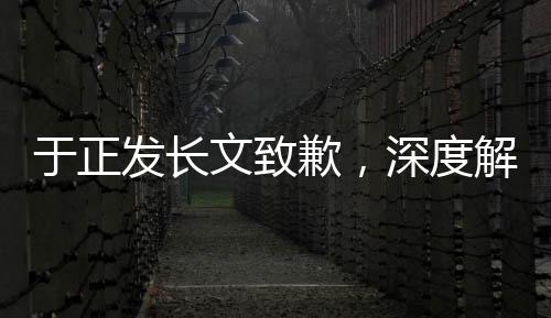 于正發(fā)長文致歉，深度解讀其背后的故事與反思