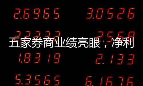 五家券商業(yè)績(jī)亮眼，凈利潤(rùn)超百億引領(lǐng)行業(yè)風(fēng)向標(biāo)