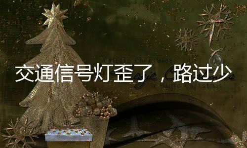 交通信號燈歪了，路過少年默默扶正