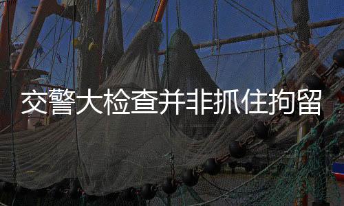 交警大檢查并非抓住拘留，澄清謠言