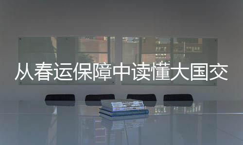 從春運保障中讀懂大國交通