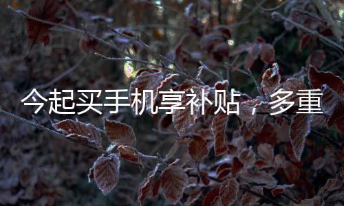 今起買(mǎi)手機(jī)享補(bǔ)貼，多重優(yōu)惠助力消費(fèi)者換新機(jī)