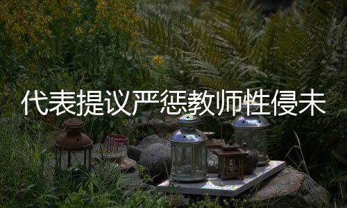 代表提議嚴(yán)懲教師性侵未成年人，守護(hù)校園安全的迫切需求