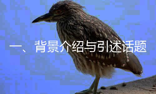 一、背景介紹與引述話題
