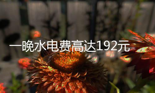一晚水電費高達192元引發(fā)關注，官方展開調(diào)查
