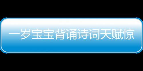 一歲寶寶背誦詩(shī)詞天賦驚人，網(wǎng)友紛紛點(diǎn)贊直呼可愛(ài)