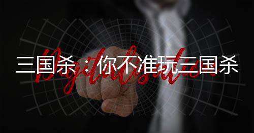 三國殺：你不準玩三國殺！