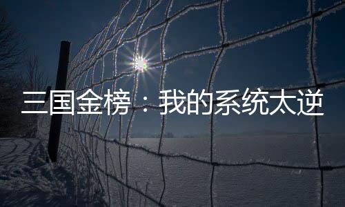 三國金榜：我的系統(tǒng)太逆天