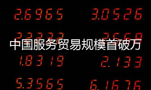 中國(guó)服務(wù)貿(mào)易規(guī)模首破萬億美元展現(xiàn)較大潛力