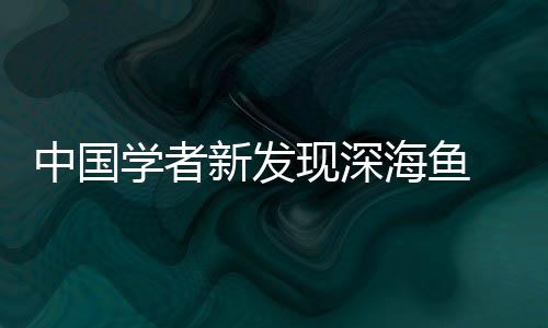 中國(guó)學(xué)者新發(fā)現(xiàn)深海魚(yú) 命名為《幽靈公主》女主名字