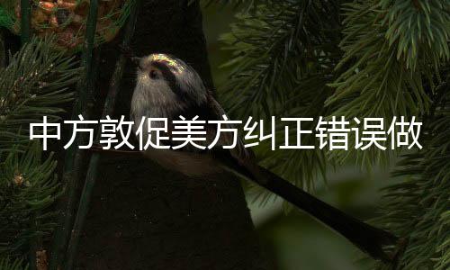 中方敦促美方糾正錯誤做法，重塑雙邊關(guān)系的關(guān)鍵時(shí)刻