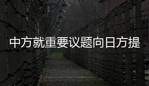 中方就重要議題向日方提出交涉，深化合作，共謀發(fā)展