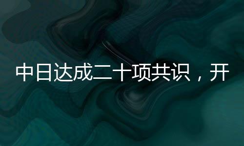 中日達(dá)成二十項(xiàng)共識(shí)，開啟兩國(guó)友好合作新篇章