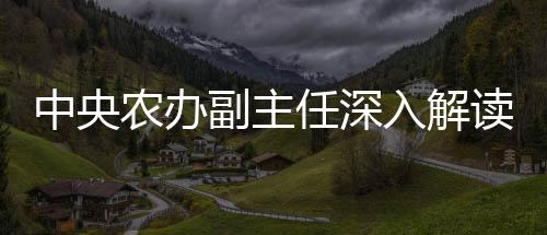 中央農(nóng)辦副主任深入解讀農(nóng)村陋習(xí)整治行動(dòng)