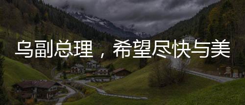 烏副總理，希望盡快與美簽署礦產(chǎn)協(xié)議，推動雙邊關(guān)系新發(fā)展