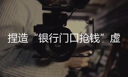 捏造“銀行門口搶錢”虛假警情 一網(wǎng)民被依法拘留