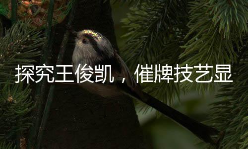 探究王俊凱，催牌技藝顯一般，多元發(fā)展展才華