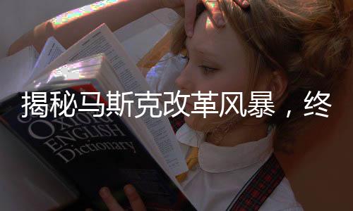 揭秘馬斯克改革風(fēng)暴，終極目標(biāo)何在
