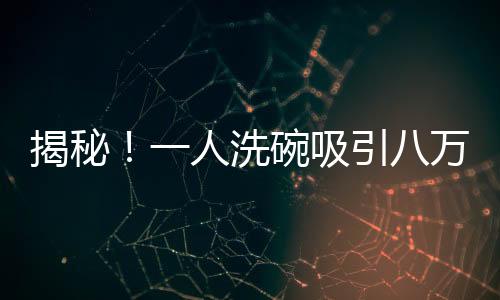 揭秘！一人洗碗吸引八萬人圍觀，究竟有何魔力？