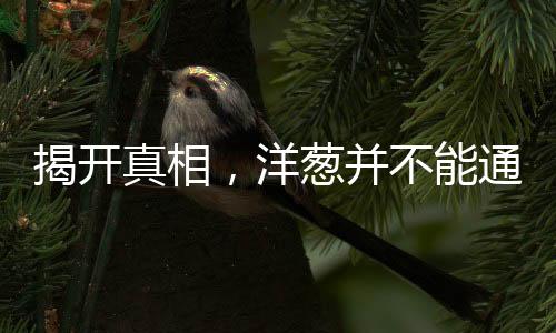 揭開真相，洋蔥并不能通過切開吸附病菌病毒