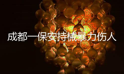 成都一保安持械暴力傷人，警方迅速介入調(diào)查處理