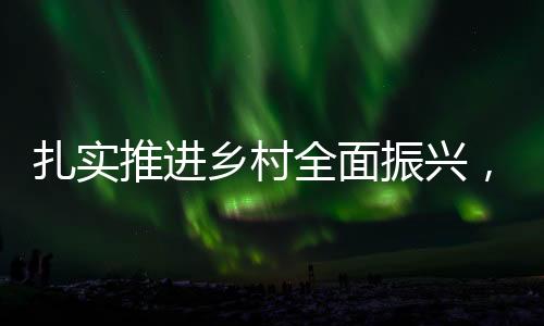 扎實(shí)推進(jìn)鄉(xiāng)村全面振興，繪就新時(shí)代美麗鄉(xiāng)村新畫卷
