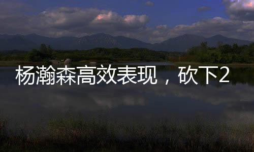 楊瀚森高效表現(xiàn)，砍下22分11板4助，展現(xiàn)非凡實力