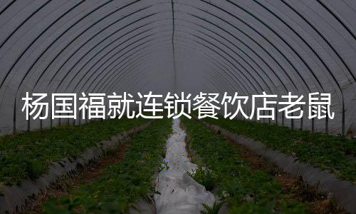 楊國(guó)福就連鎖餐飲店老鼠事件致歉，賠錢(qián)整改，重塑品牌形象