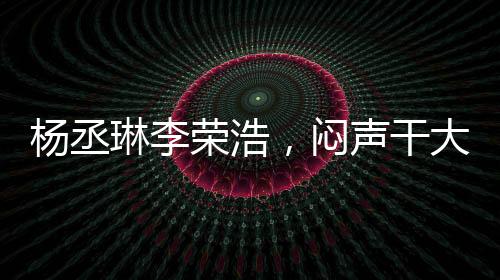 楊丞琳李榮浩，悶聲干大事的典范
