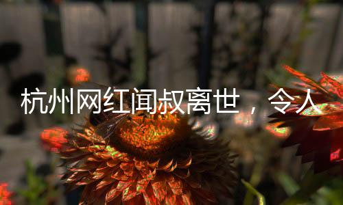 杭州網(wǎng)紅聞叔離世，令人痛惜