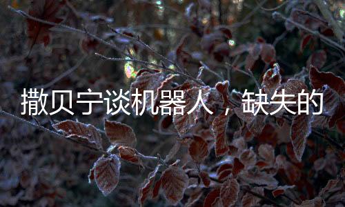 撒貝寧談機(jī)器人，缺失的兩條眉毛背后的科技與人情