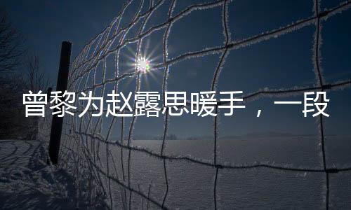 曾黎為趙露思暖手，一段溫馨的情感瞬間