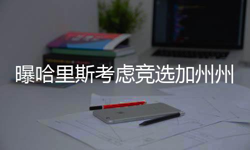 曝哈里斯考慮競選加州州長