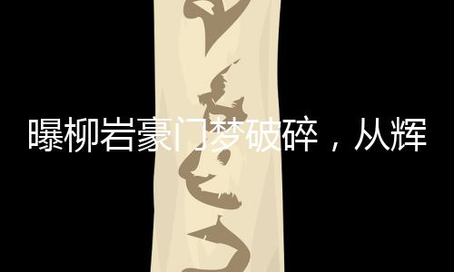 曝柳巖豪門夢破碎，從輝煌到現(xiàn)實的轉(zhuǎn)折點