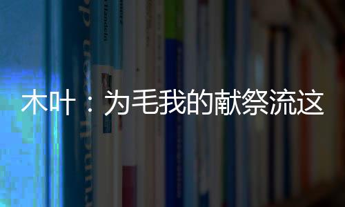 木葉：為毛我的獻祭流這么正規(guī)