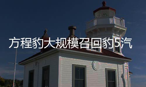 方程豹大規(guī)模召回豹5汽車，深入解讀與前景展望