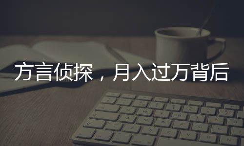 方言偵探，月入過萬背后的故事