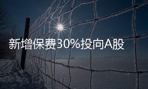 新增保費(fèi)30%投向A股市場，保險業(yè)資本配置的新動向
