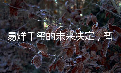 易烊千璽的未來(lái)決定，暫別男主角舞臺(tái)的深層次原因探究