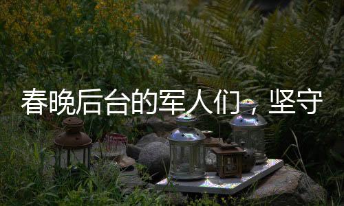 春晚后臺(tái)的軍人們，堅(jiān)守與擔(dān)當(dāng)，給足安全感