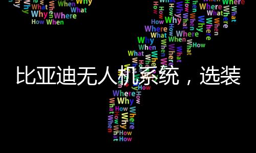 比亞迪無人機(jī)系統(tǒng)，選裝價(jià)位16000元，智能科技的全新體驗(yàn)
