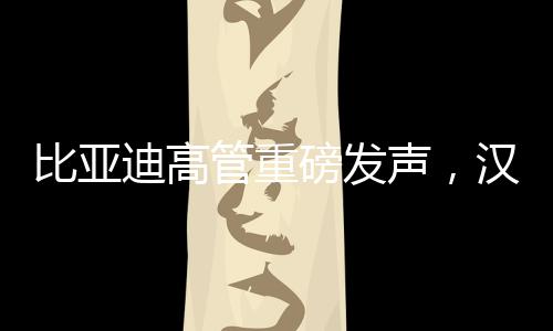 比亞迪高管重磅發(fā)聲，漢L的崛起讓燃油車僅余情懷價值