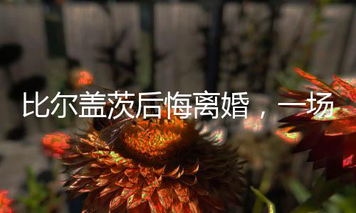 比爾蓋茨后悔離婚，一場引人注目的科技巨頭婚姻背后的故事