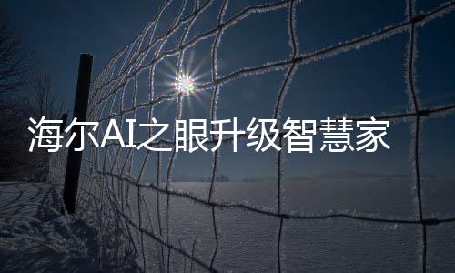 海爾AI之眼升級(jí)智慧家：從“替人家務(wù)”邁向“無(wú)人家務(wù)”