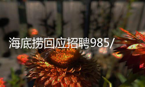 海底撈回應(yīng)招聘985/211學歷外送員一事，引發(fā)社會熱議