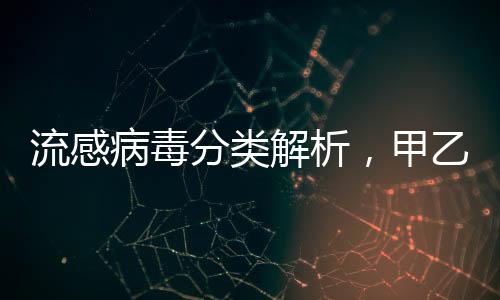 流感病毒分類解析，甲乙丙丁型的特性及防控措施