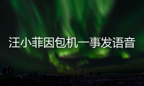 汪小菲因包機(jī)一事發(fā)語音怒罵張?zhí)m，家庭矛盾引發(fā)輿論熱議