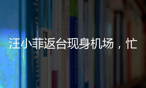 汪小菲返臺現(xiàn)身機場，忙碌行程中的溫馨回家路