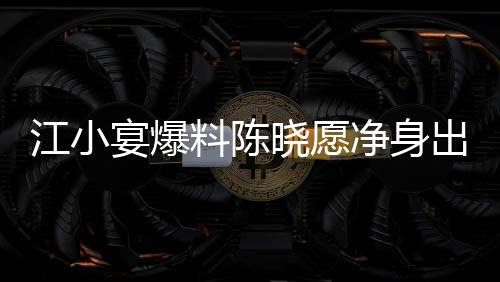 江小宴爆料陳曉愿凈身出戶，引發(fā)娛樂圈熱議